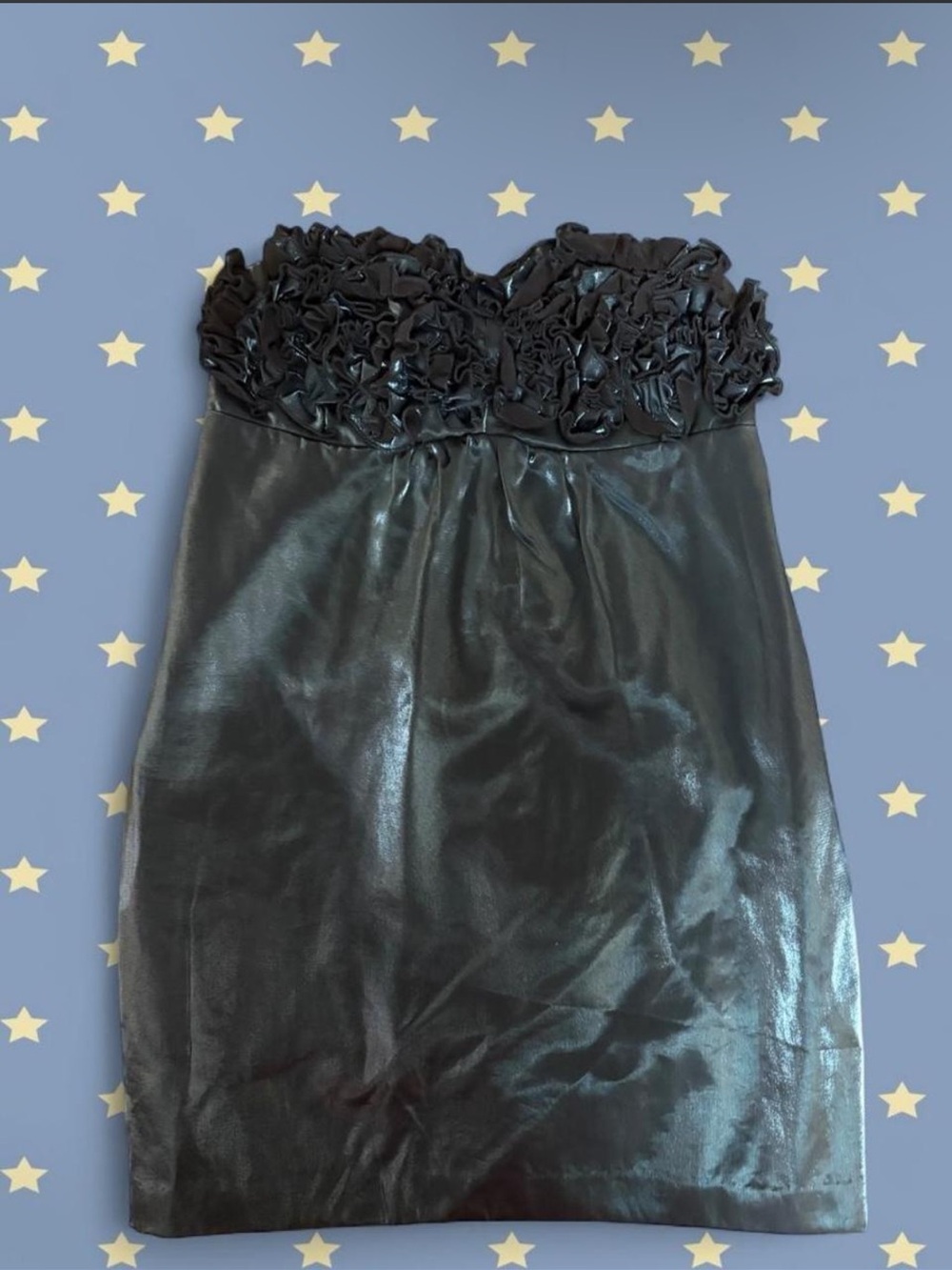 Y2K Strapless Turquoise Mini Dress